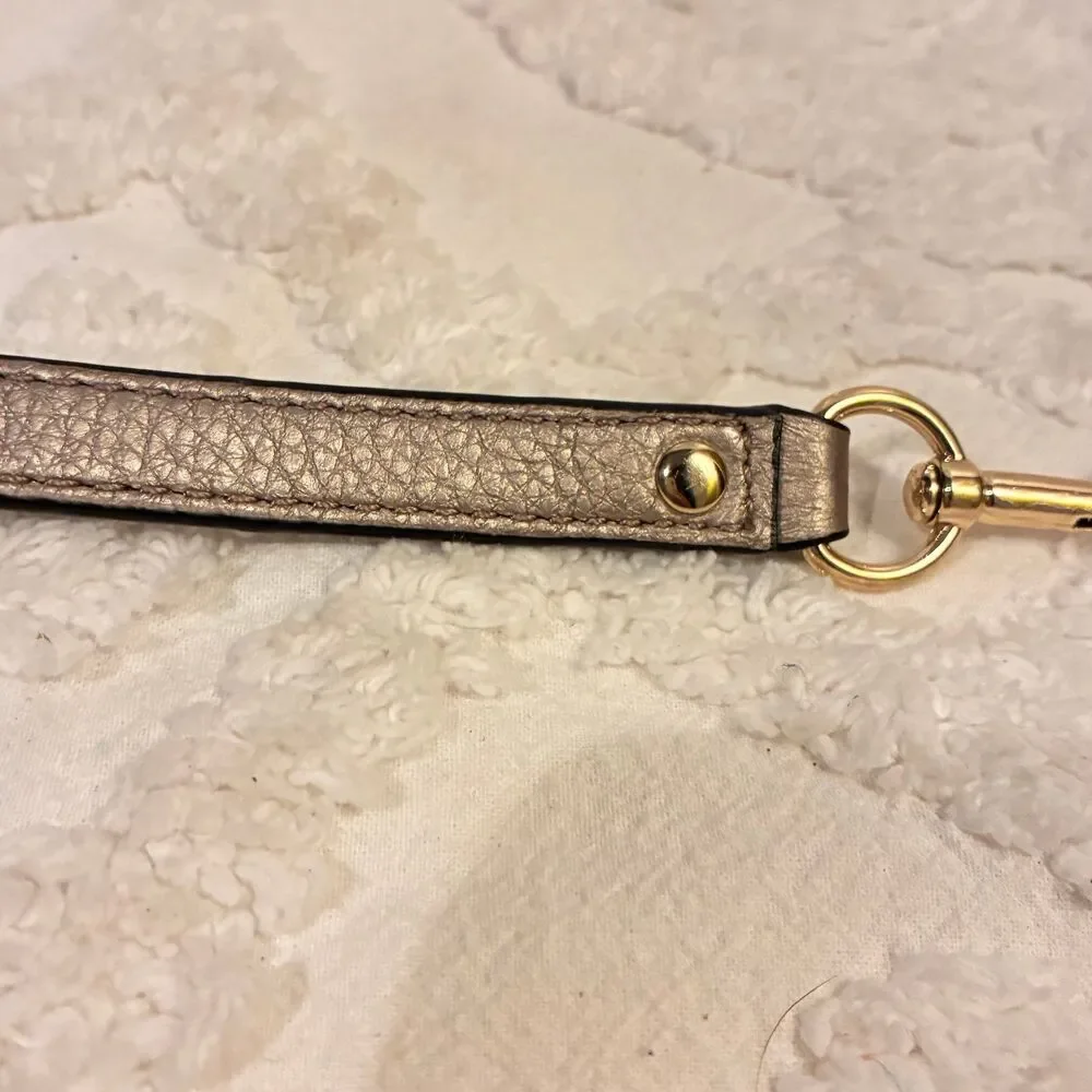Coach Metallic Champagne Leather Crossbody Handbag Strap Replacement Strap
